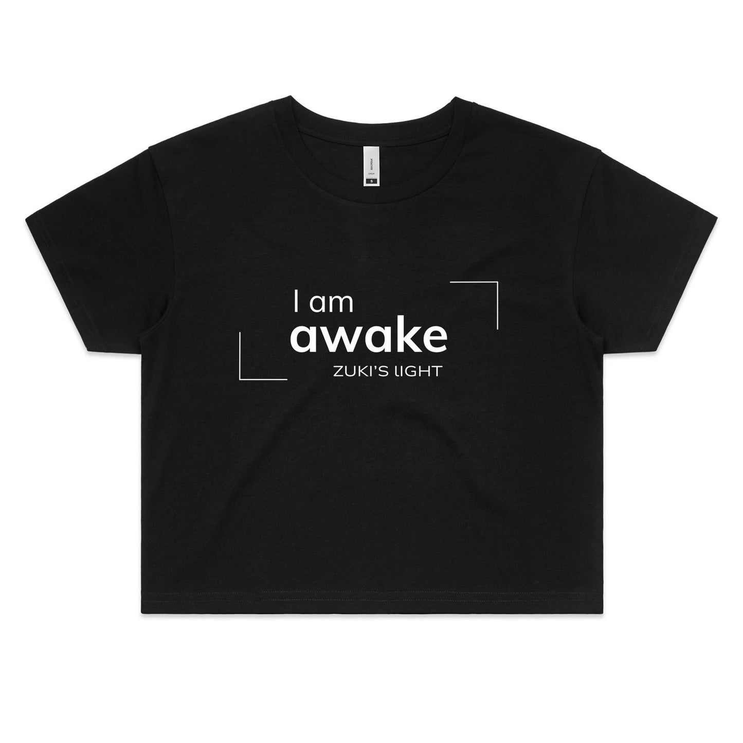 I am awake- Zuki's Light Branded - AS Colour - Women's Crop Tee