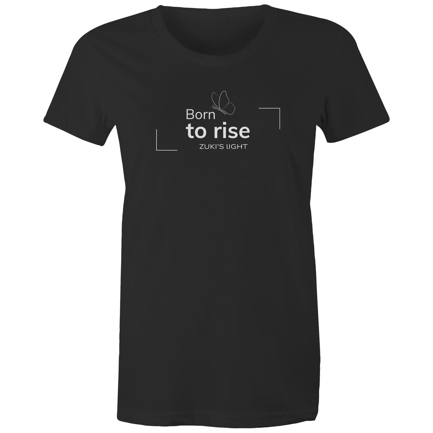 Born to rise Butterfly - Zuki's Light Branded AS Colour - Women's Maple Tee