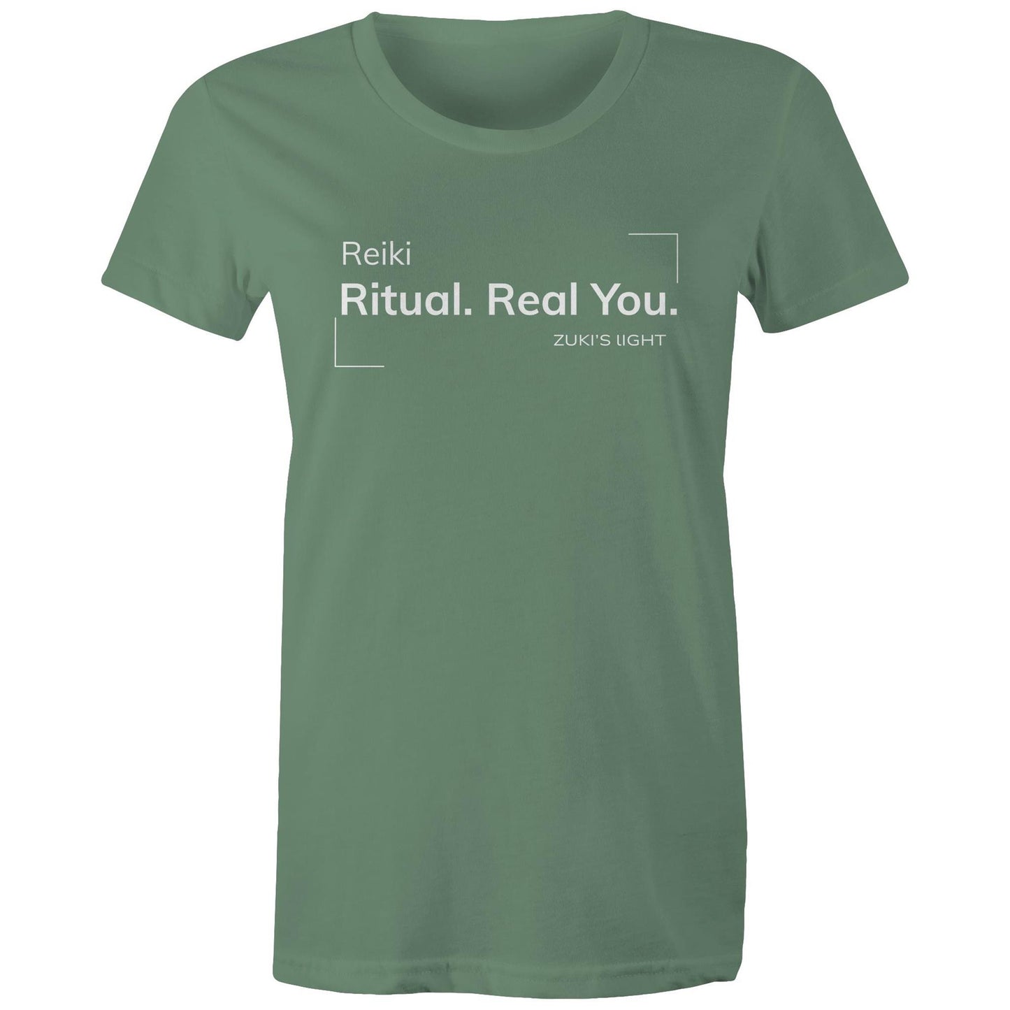 Reiki. Ritual. Real You- Zuki's Light Branded AS Colour - Women's Maple Tee