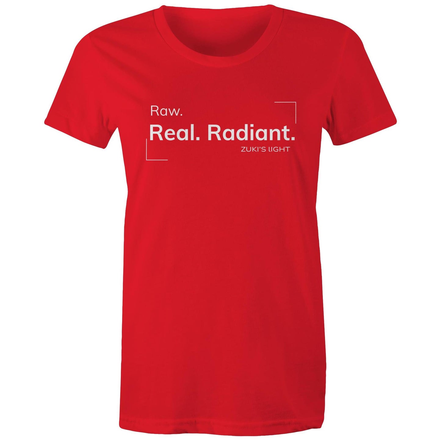Raw. Real. Radiant - Zuki's Light Branded AS Colour - Women's Maple Tee