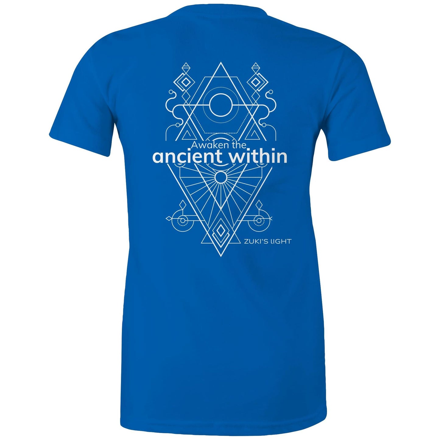 Awaken the ancient within (back design only) - Zuki's Light Branded AS Colour - Women's Maple Tee