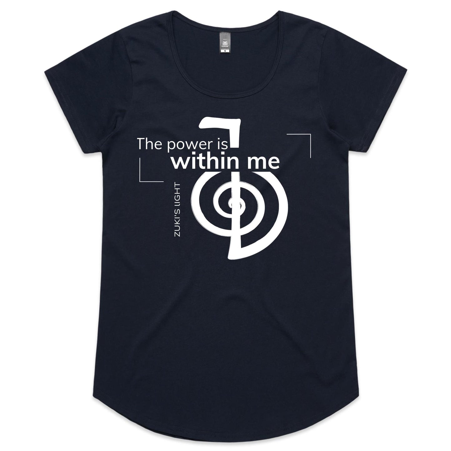 The power is within me- Zuki's Light Branded- AS Colour Mali - Womens Scoop Neck T-Shirt