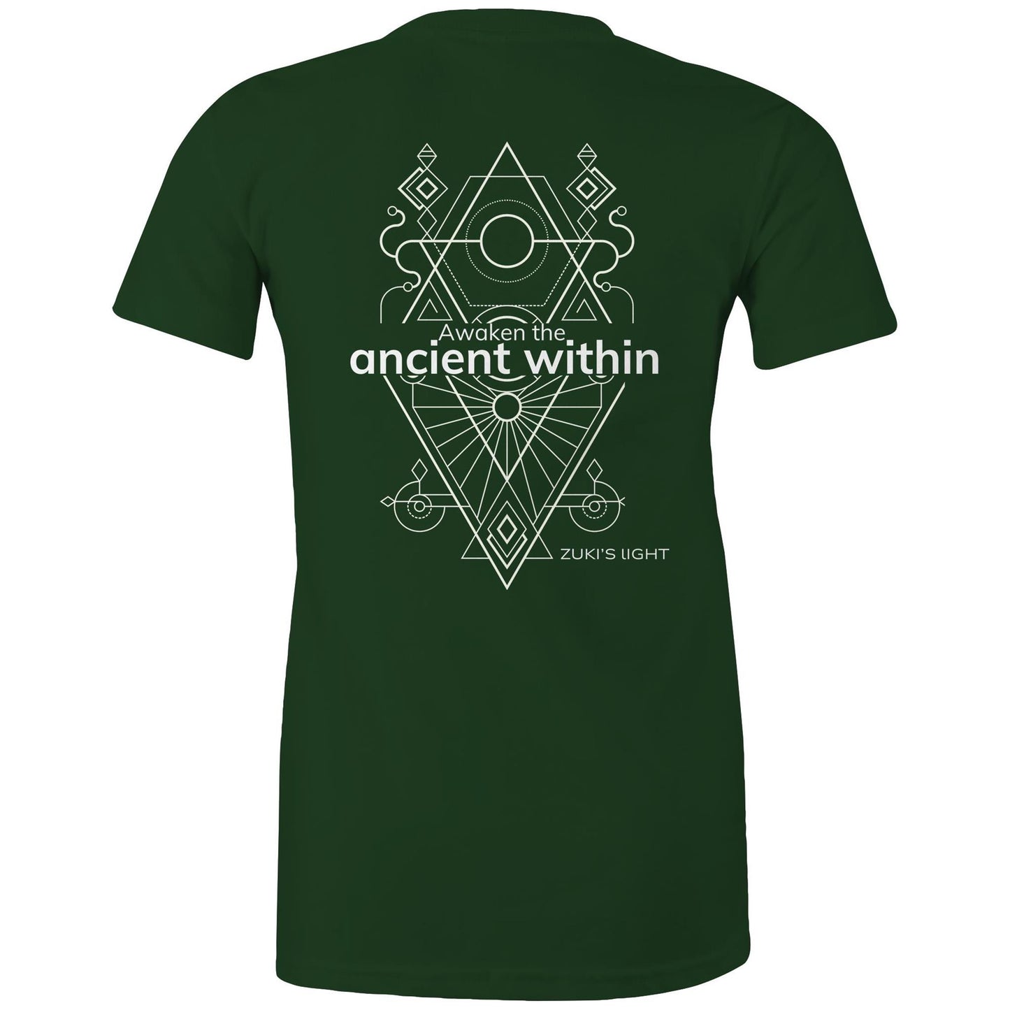 Awaken the ancient within (back design only) - Zuki's Light Branded AS Colour - Women's Maple Tee