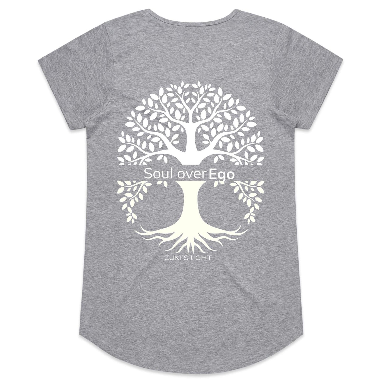 Soul over Ego (back design only) Zuki's Light Branded AS Colour Mali - Womens Scoop Neck T-Shirt
