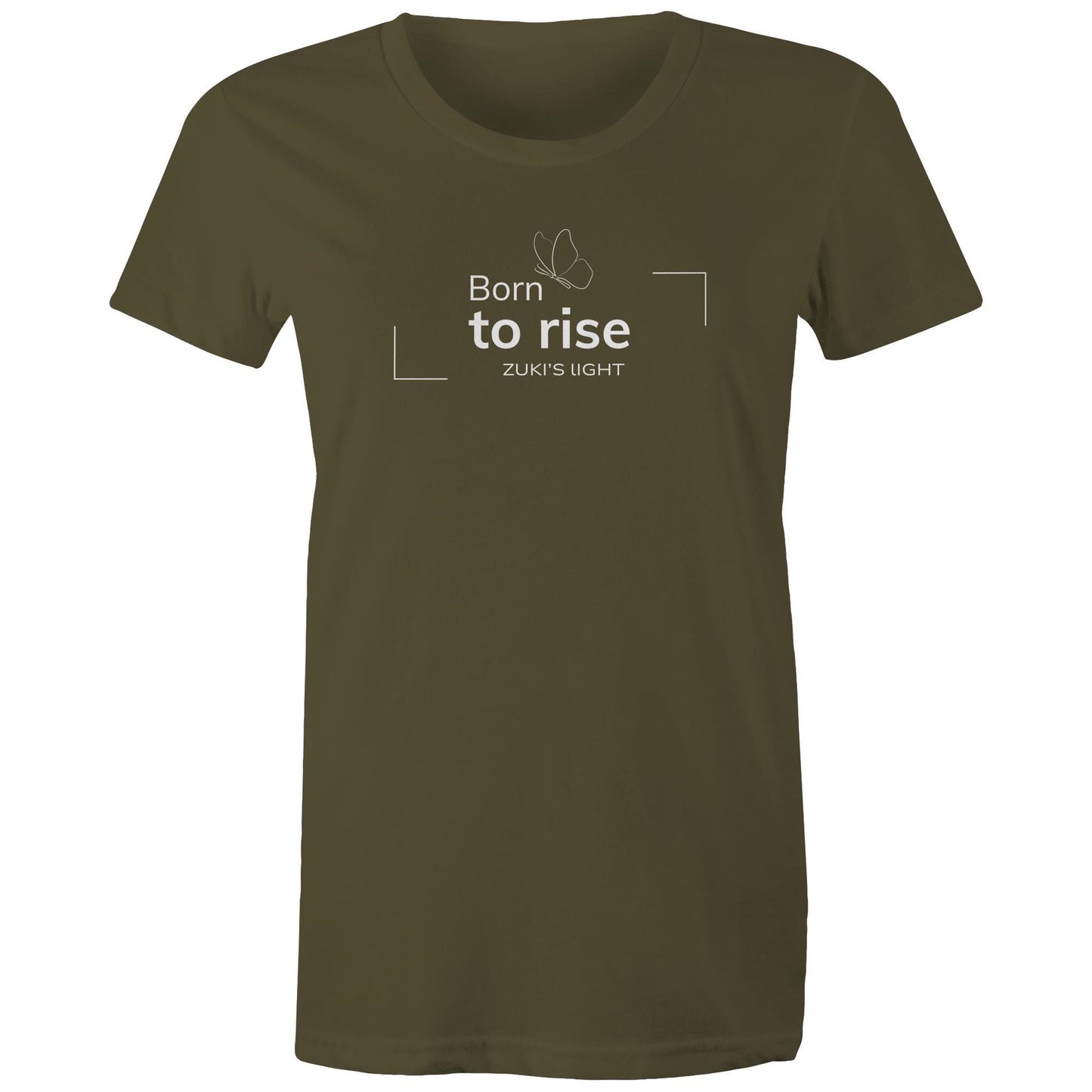 Born to rise Butterfly - Zuki's Light Branded AS Colour - Women's Maple Tee