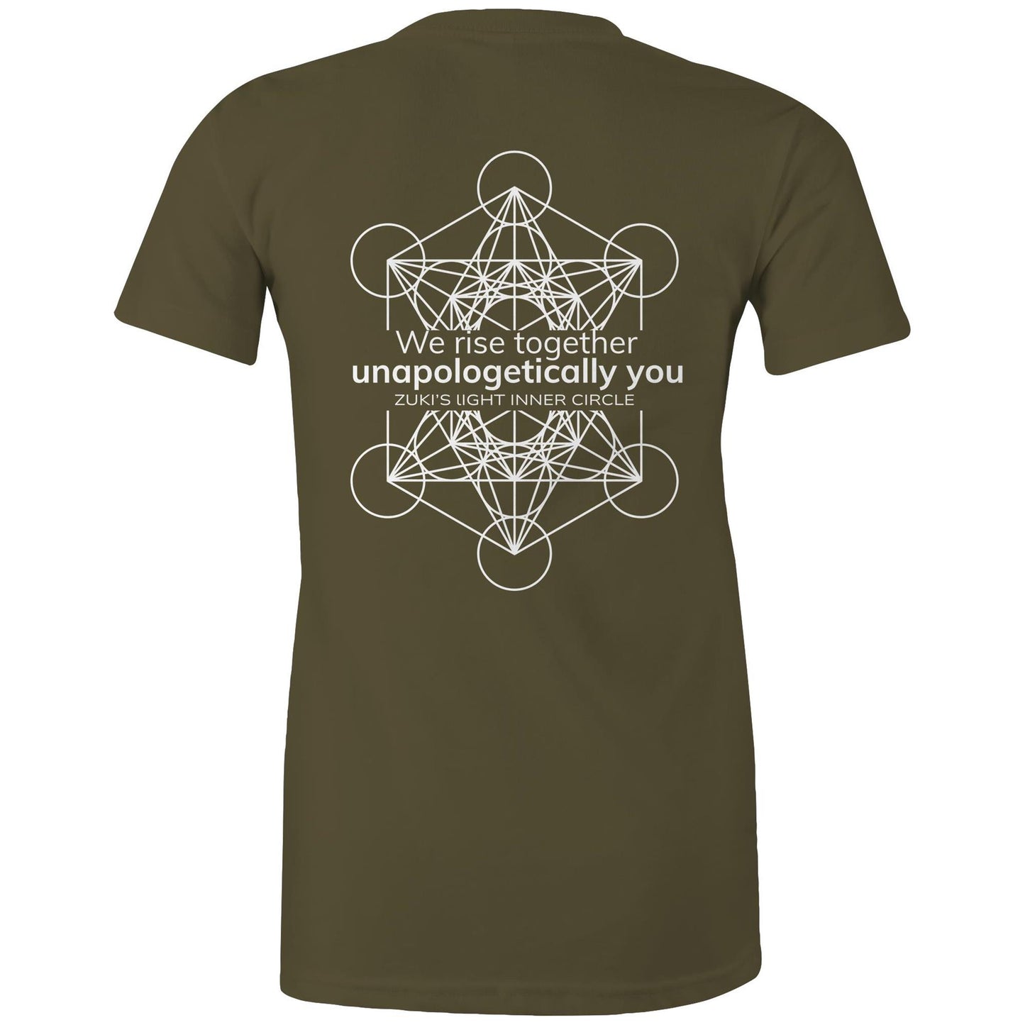 We rise together- Unapologetically you Metatrons Cube- Zuki's Light Inner Circle AS Colour - Women's Maple Tee