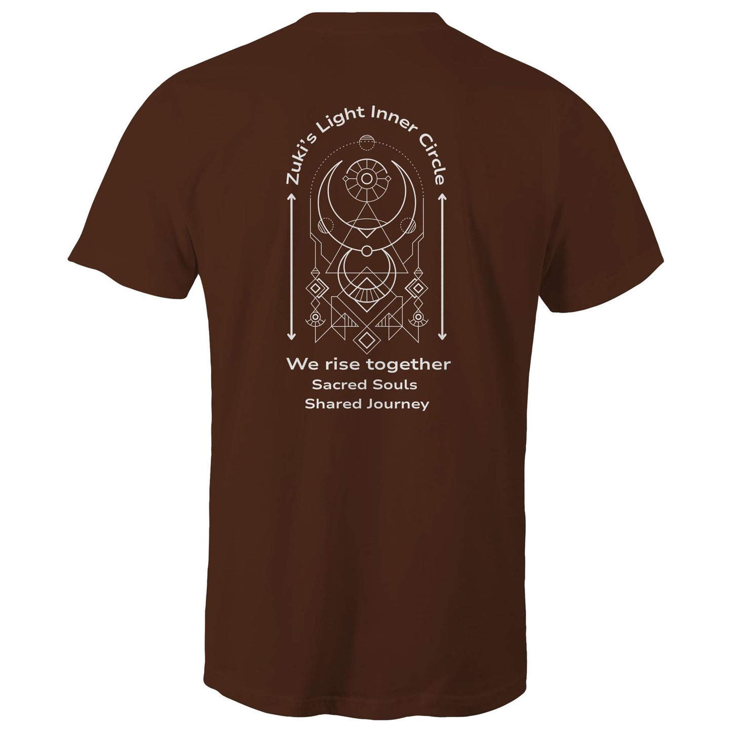 Zuki's Light Inner Circle- We rise together- Sacred Souls, Shared Journey (back design only) Zuki's Light Branded AS Colour Staple - Mens T-Shirt