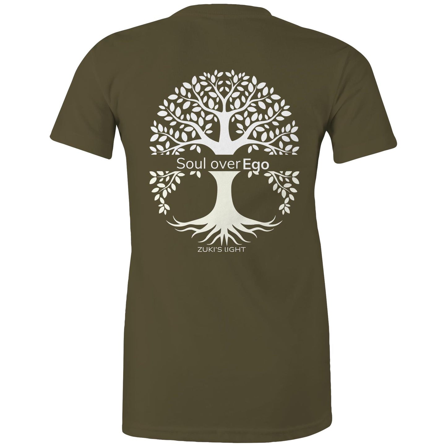 Soul over ego (back design only) Zuki's Light Branded AS Colour - Women's Maple Tee