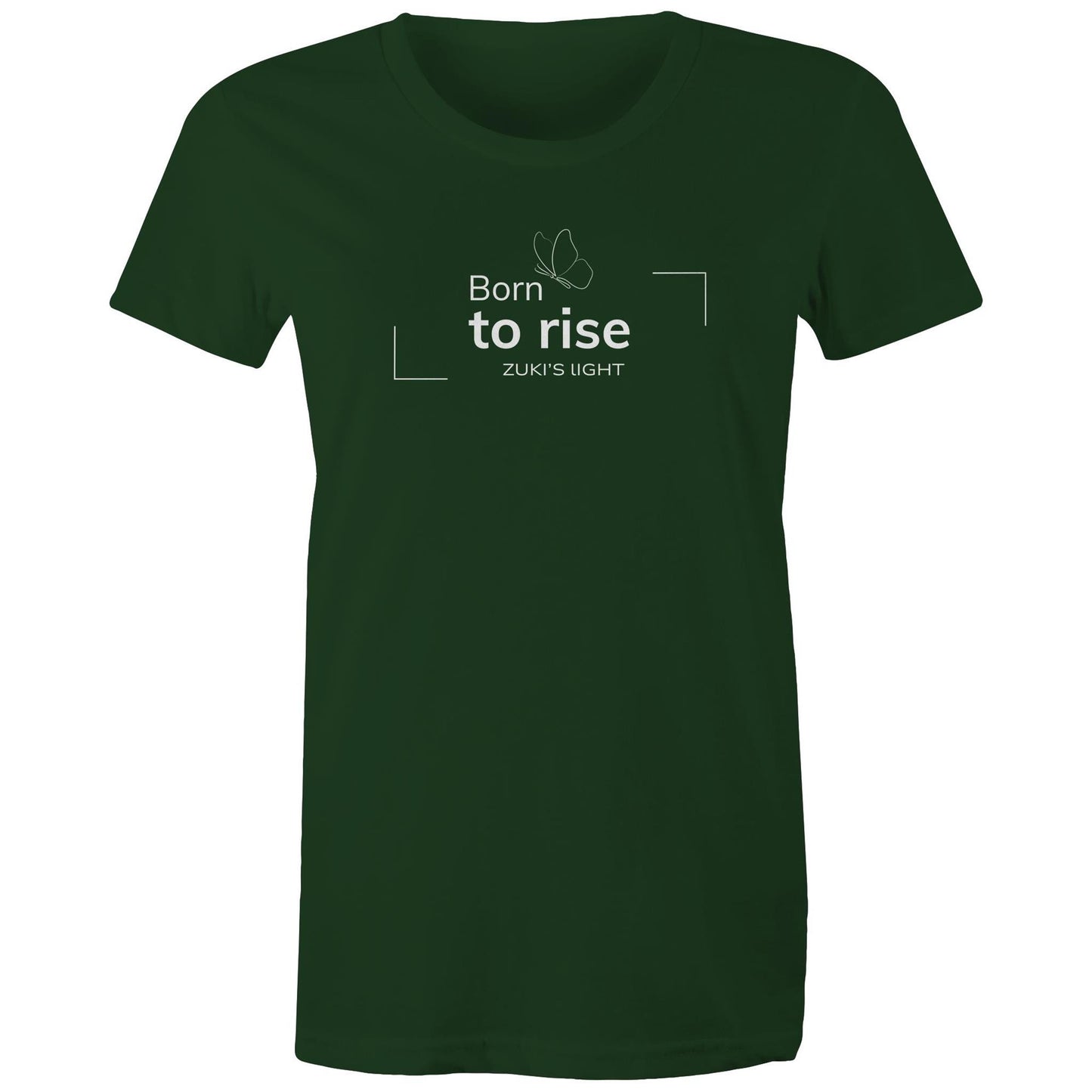 Born to rise Butterfly - Zuki's Light Branded AS Colour - Women's Maple Tee
