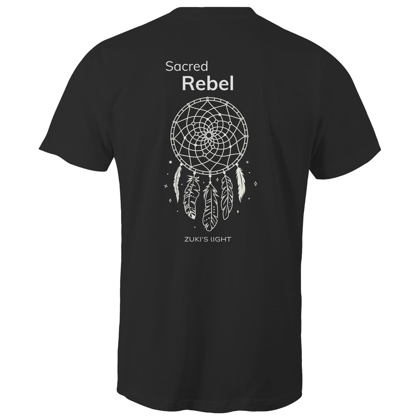 Sacred Rebel (back design only) Zuki's Light Branded AS Colour Staple - Mens T-Shirt