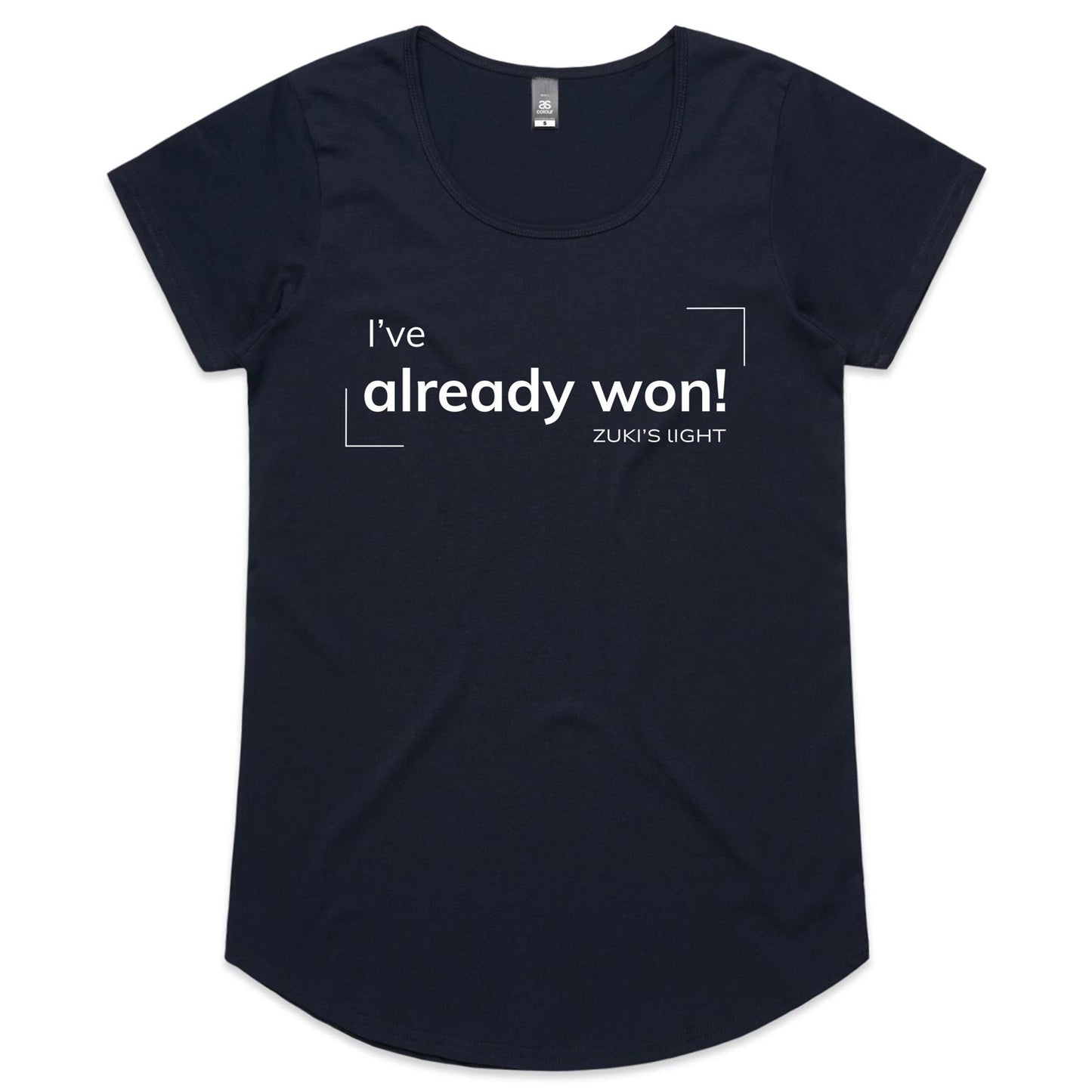 I've already won! - Zuki's Light Branded- AS Colour Mali - Womens Scoop Neck T-Shirt