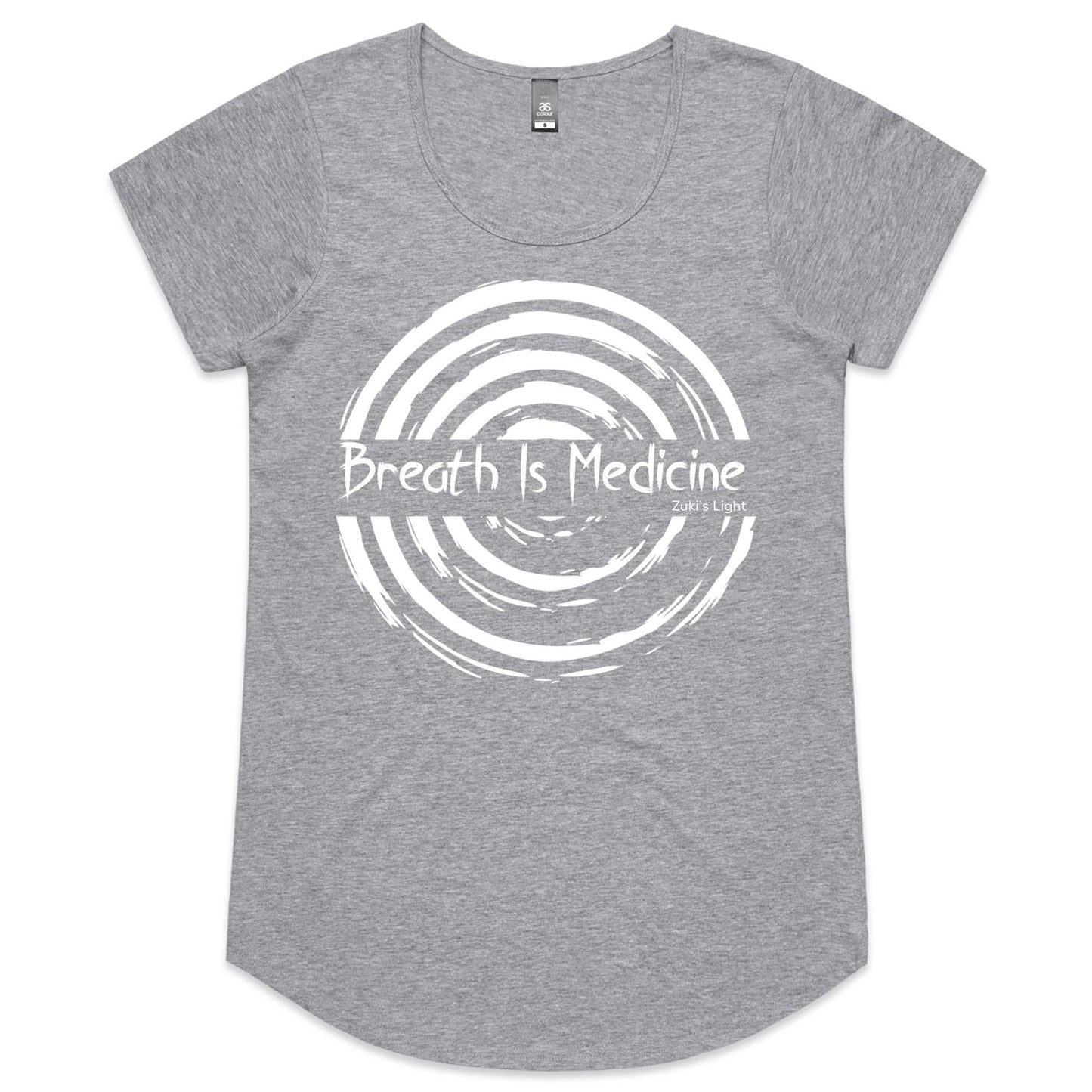 Breath Is Medicine (Front Design Only) AS Colour Mali - Womens Scoop Neck T-Shirt