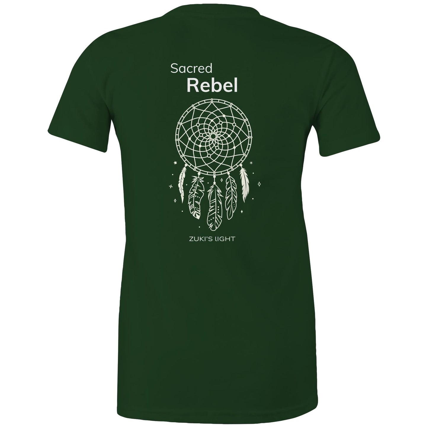 Sacred Rebel (back design only) Zuki's Light Branded AS Colour - Women's Maple Tee