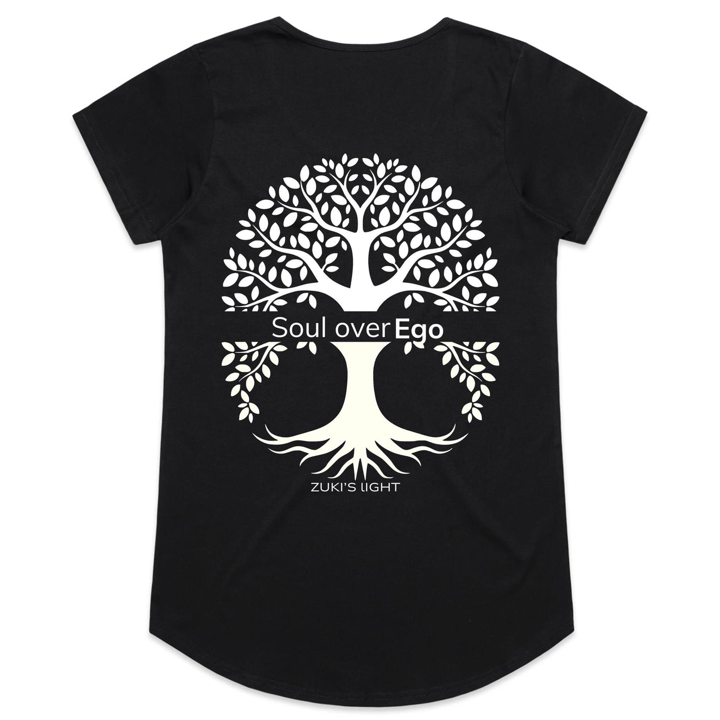 Soul over Ego (back design only) Zuki's Light Branded AS Colour Mali - Womens Scoop Neck T-Shirt