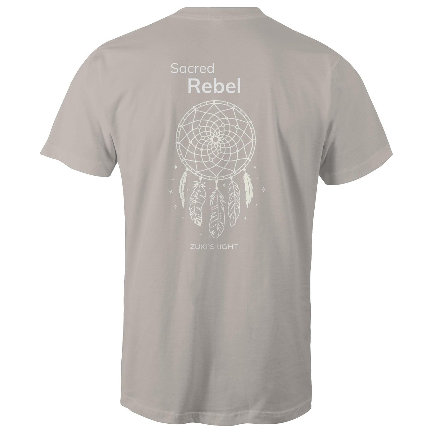Sacred Rebel (back design only) Zuki's Light Branded AS Colour Staple - Mens T-Shirt
