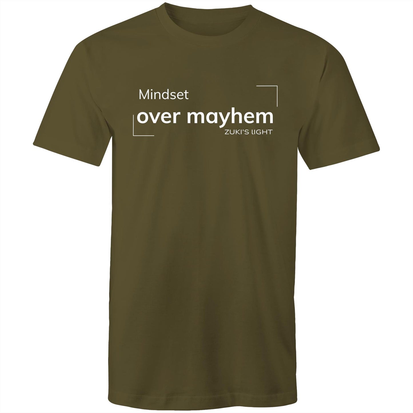 Mindset over mayhem- Zuki's Light Branded AS Colour Staple - Mens T-Shirt