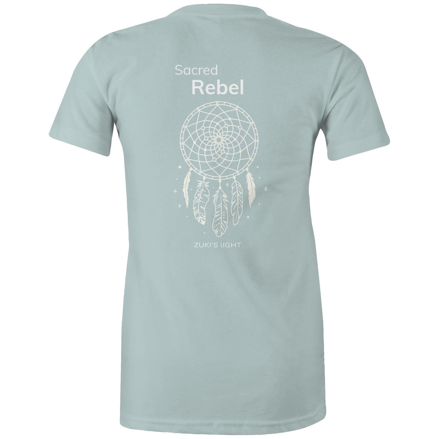 Sacred Rebel (back design only) Zuki's Light Branded AS Colour - Women's Maple Tee