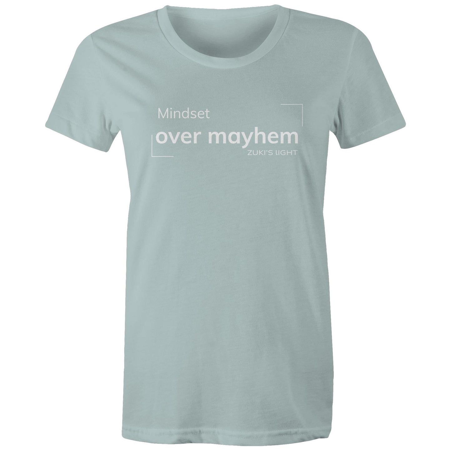 Mindset over mayhem- Zuki's Light Branded AS Colour - Women's Maple Tee
