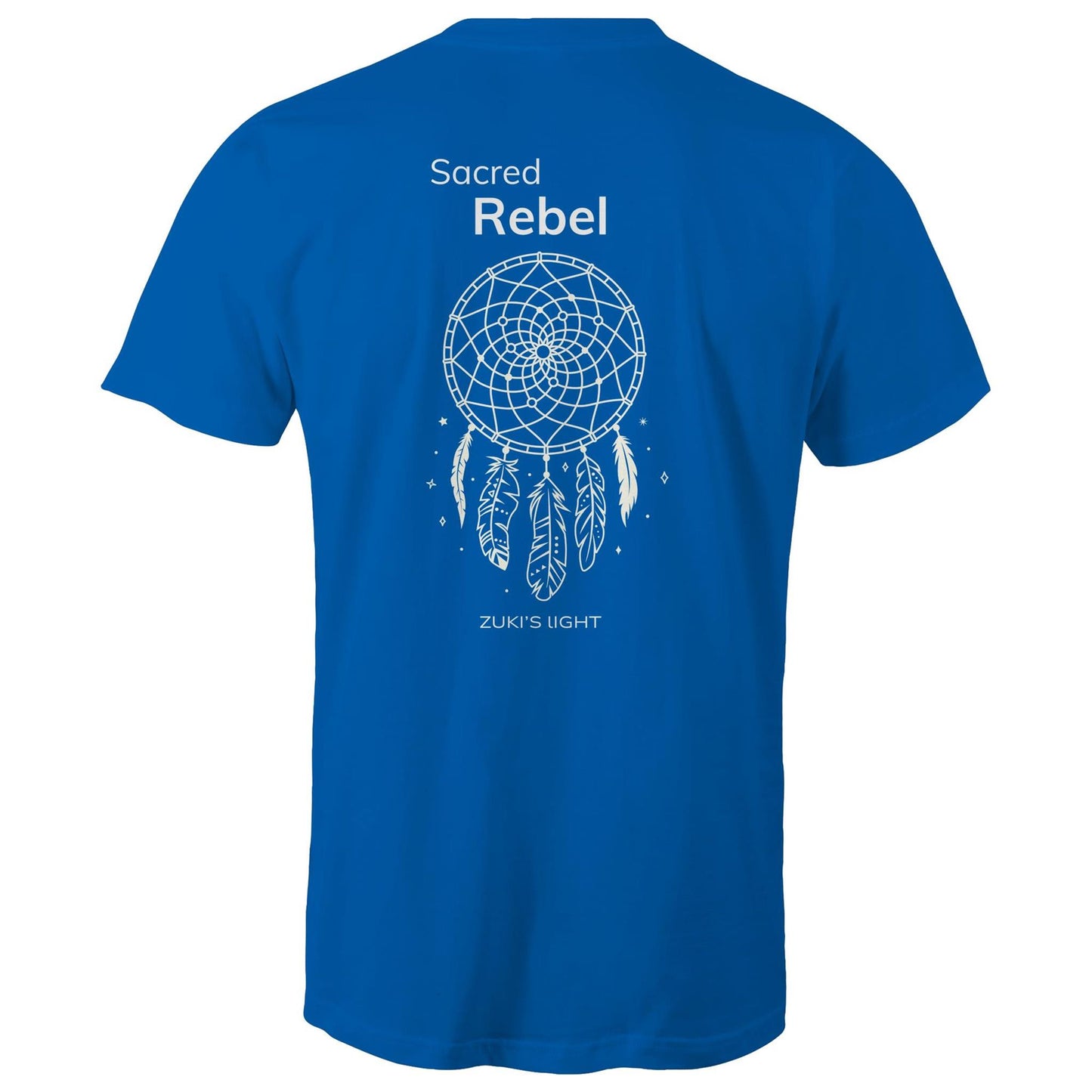 Sacred Rebel (back design only) Zuki's Light Branded AS Colour Staple - Mens T-Shirt