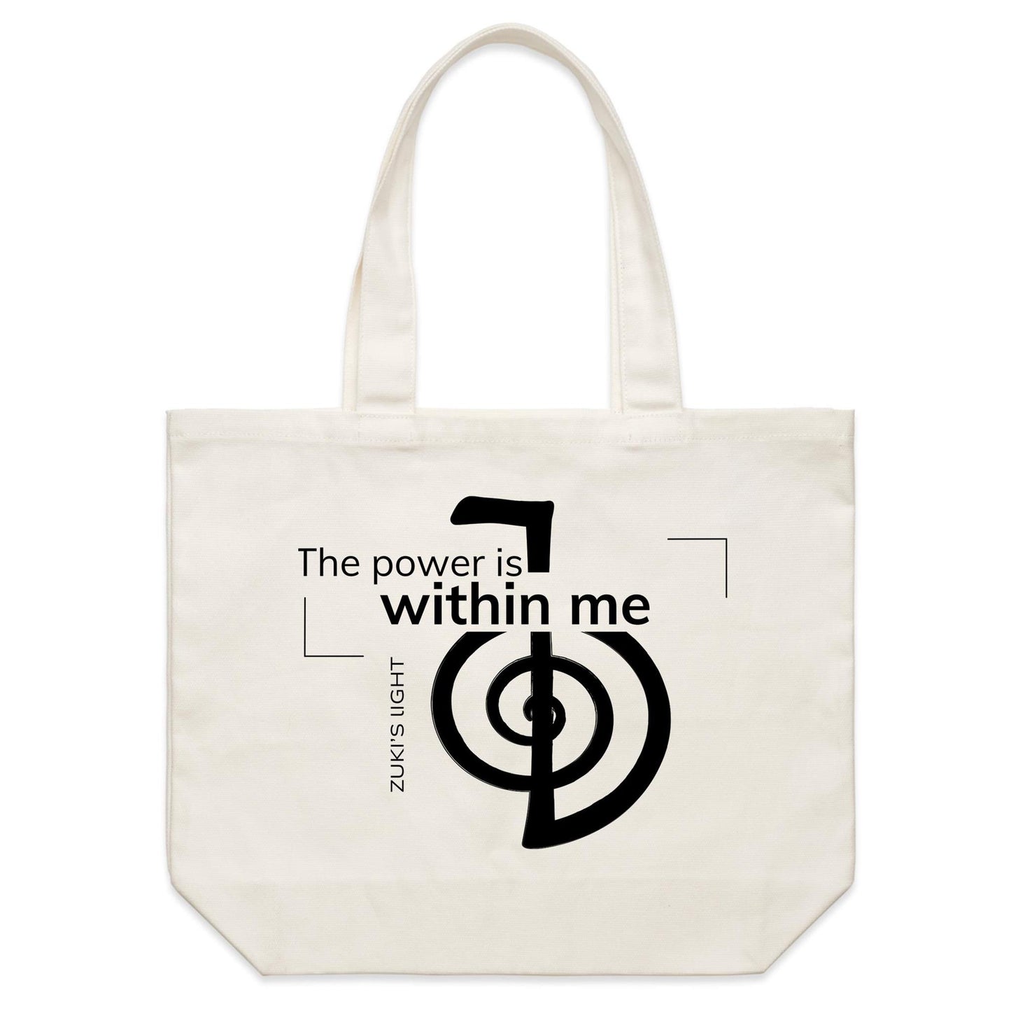 The power is within me- Zuki's Light Branded- AS Colour - Shoulder Canvas Tote Bag