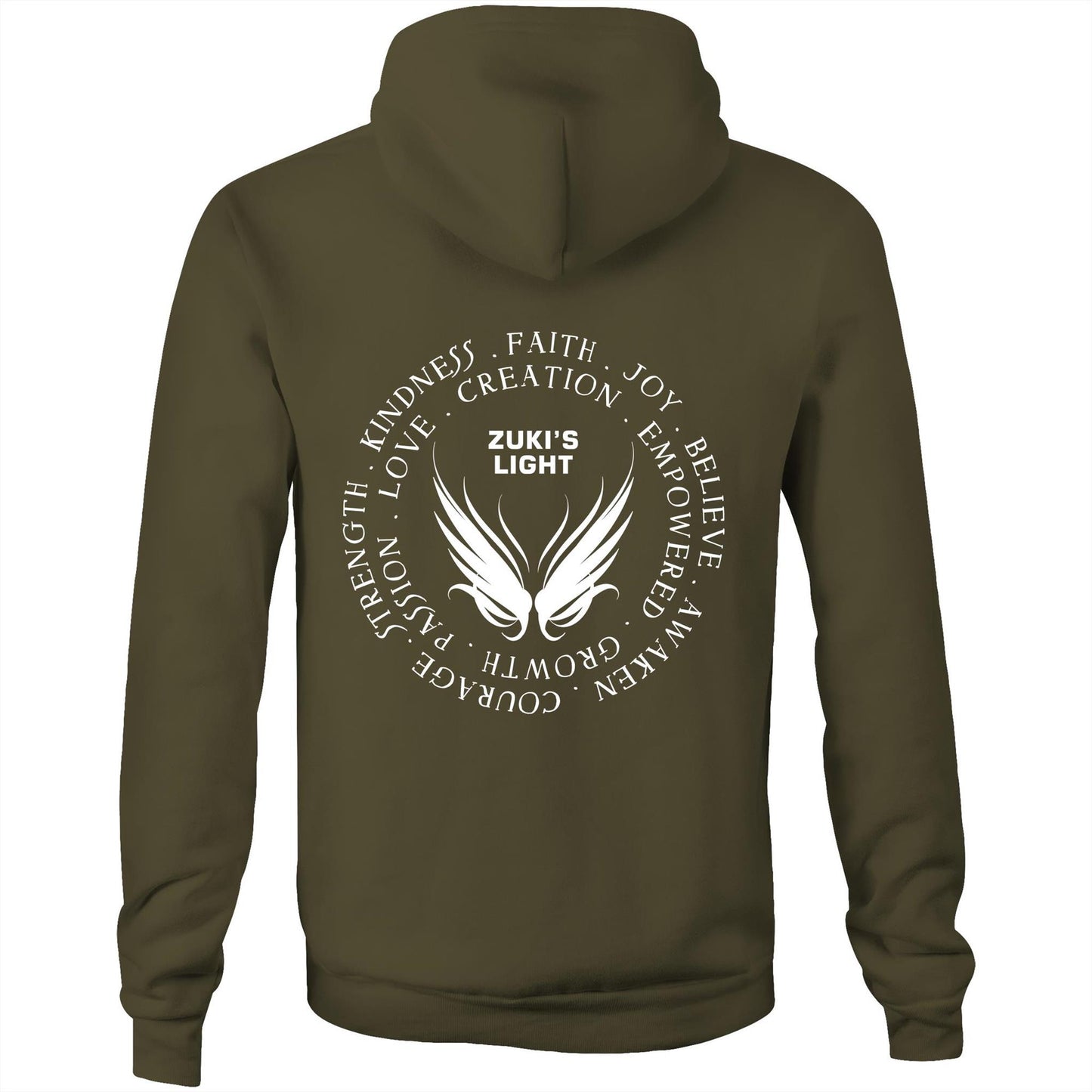 Angel Wing Inspired- AS Colour Stencil - Pocket Hoodie Sweatshirt