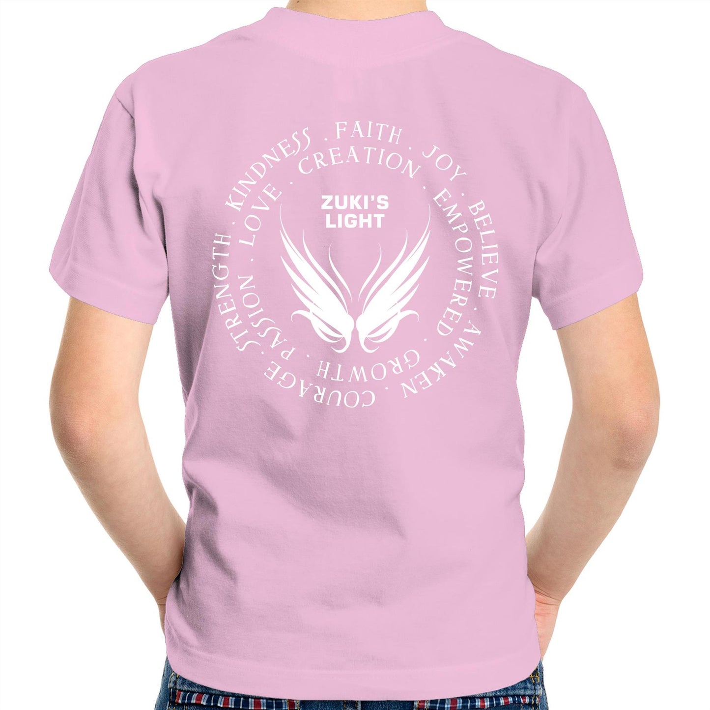 Angel Wing Inspired Words- Sportage Surf - Kids Youth T-Shirt
