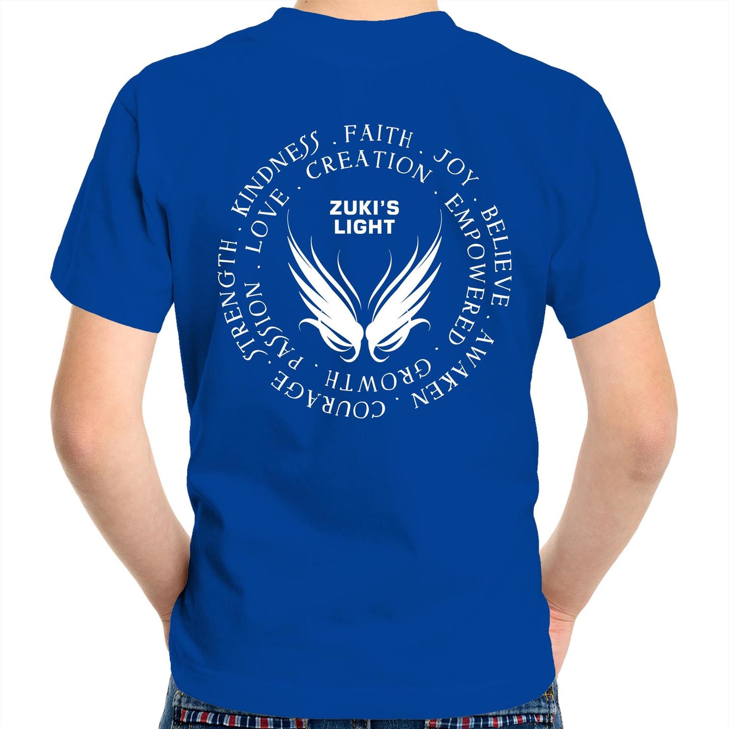 Angel Wing Inspired Words- Sportage Surf - Kids Youth T-Shirt