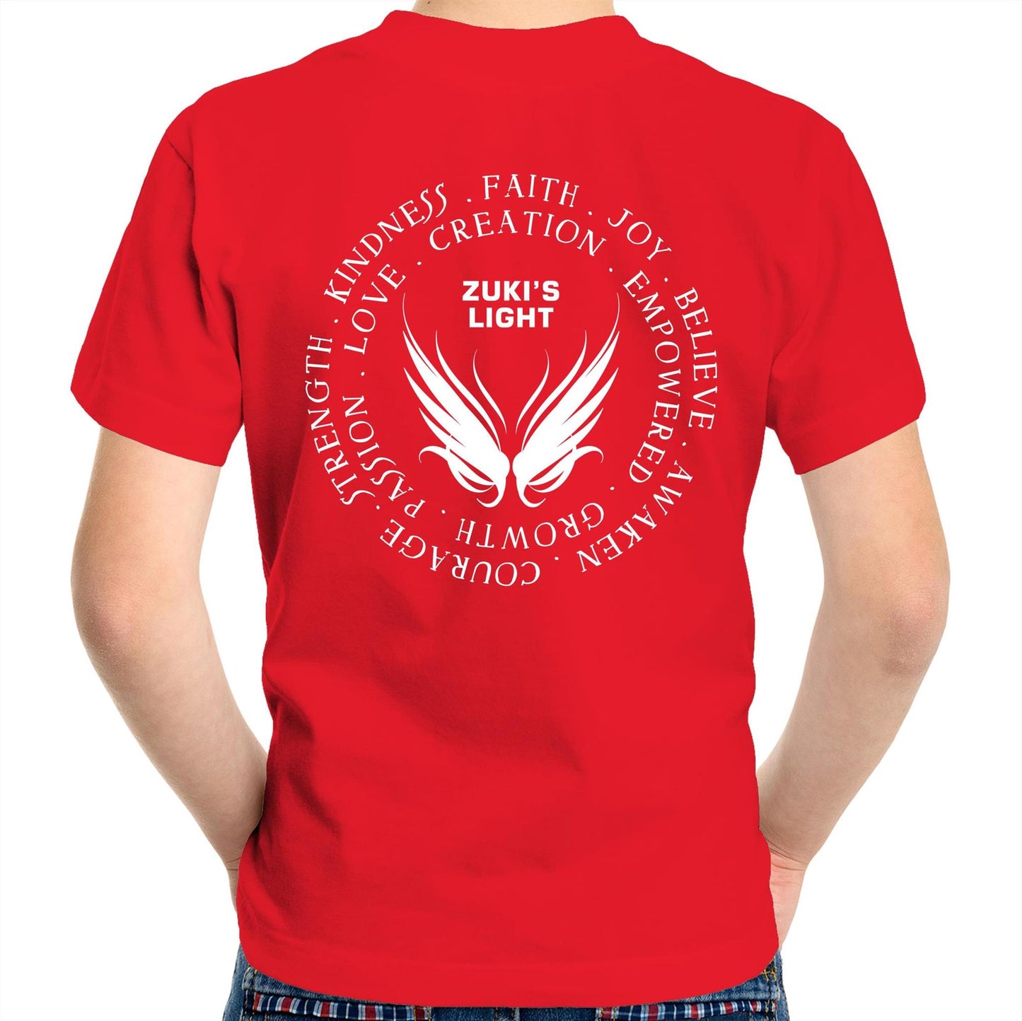 Angel Wing Inspired Words- Sportage Surf - Kids Youth T-Shirt