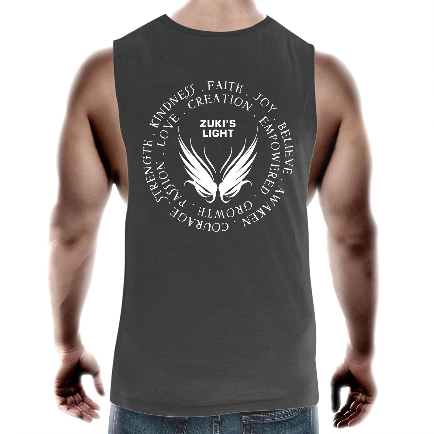 Angel Wing Word Inspired Design -AS Colour Barnard - Mens Tank Top Tee