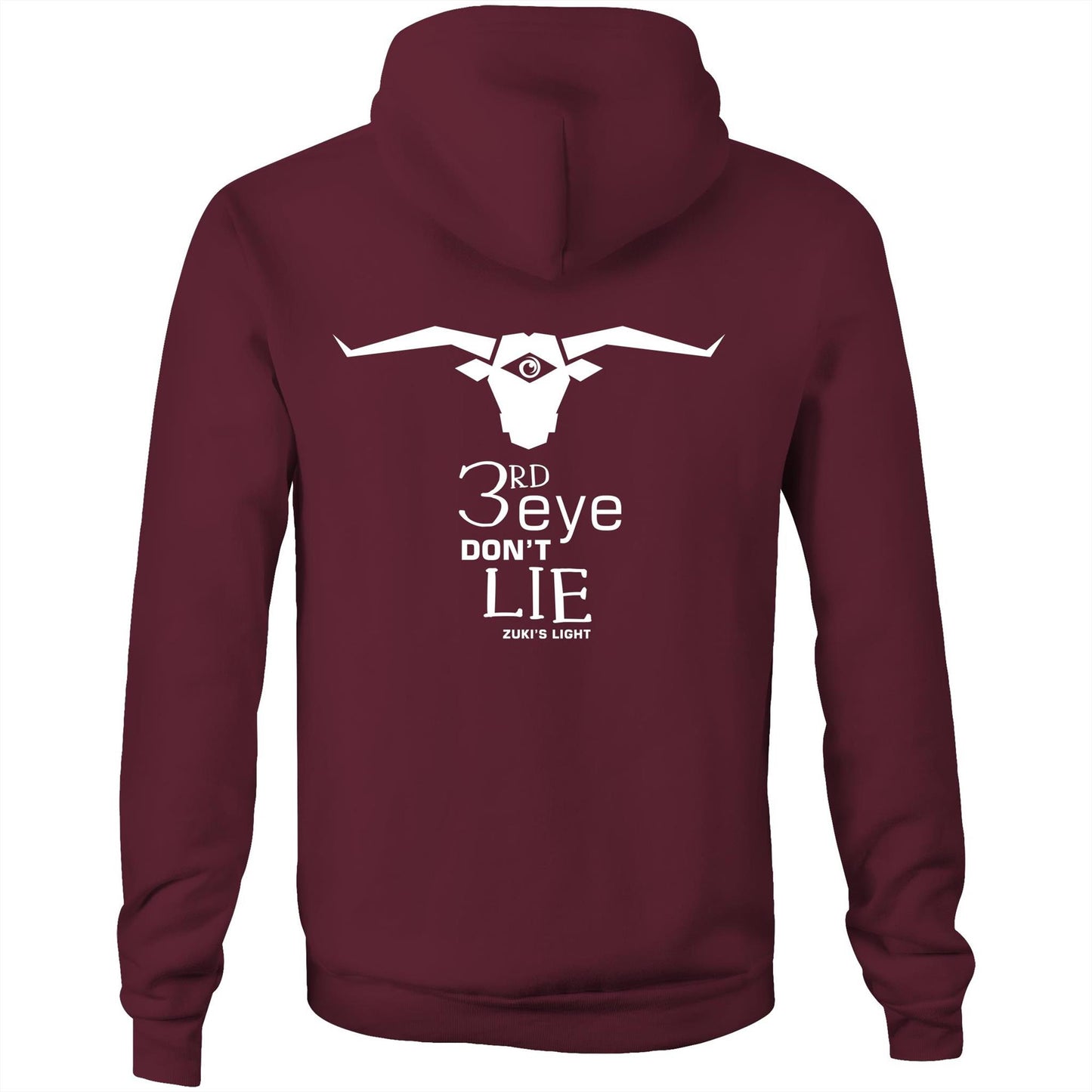 Bull Horn- AS Colour Stencil - Pocket Hoodie Sweatshirt