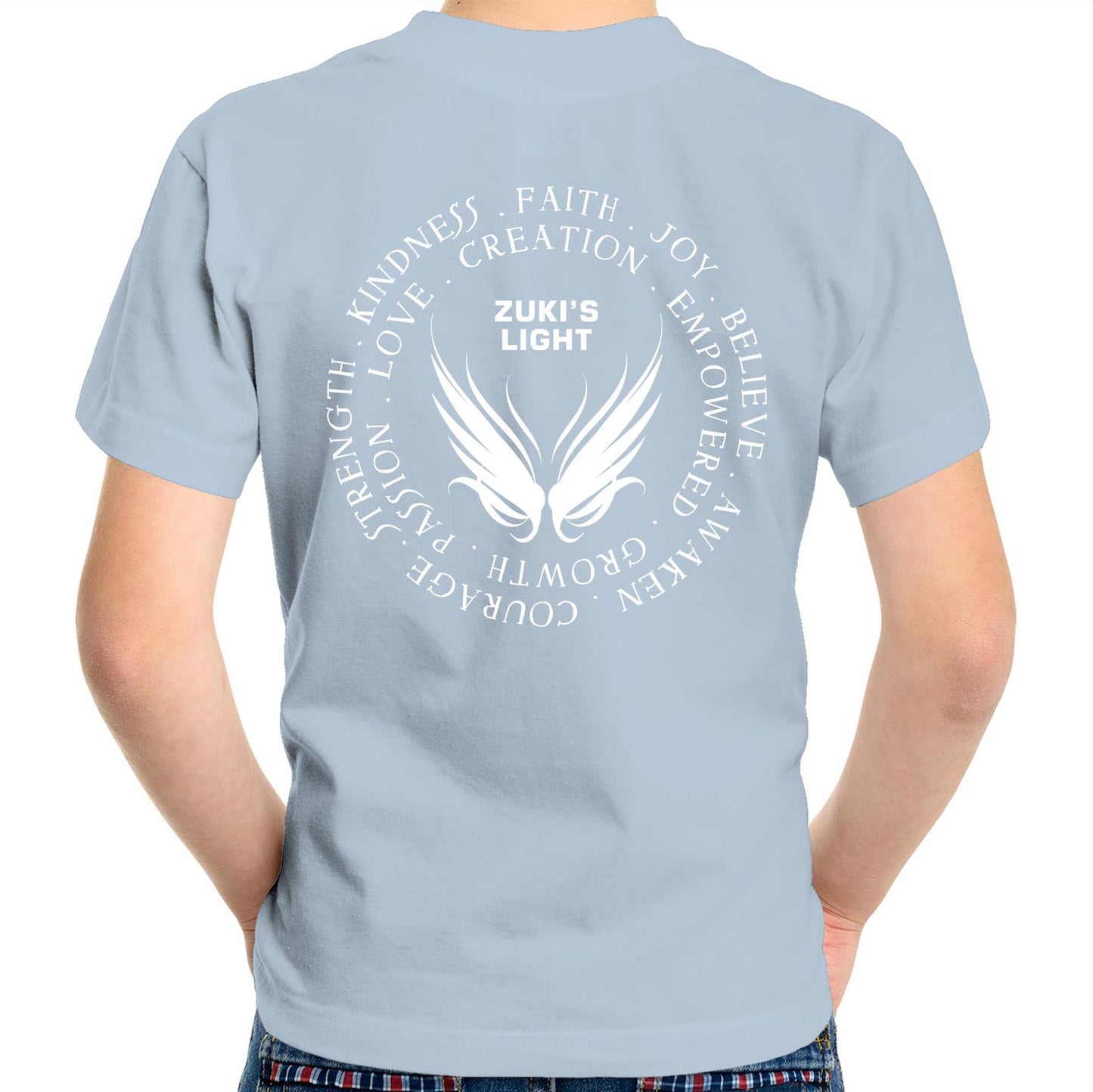 Angel Wing Inspired Words- Sportage Surf - Kids Youth T-Shirt