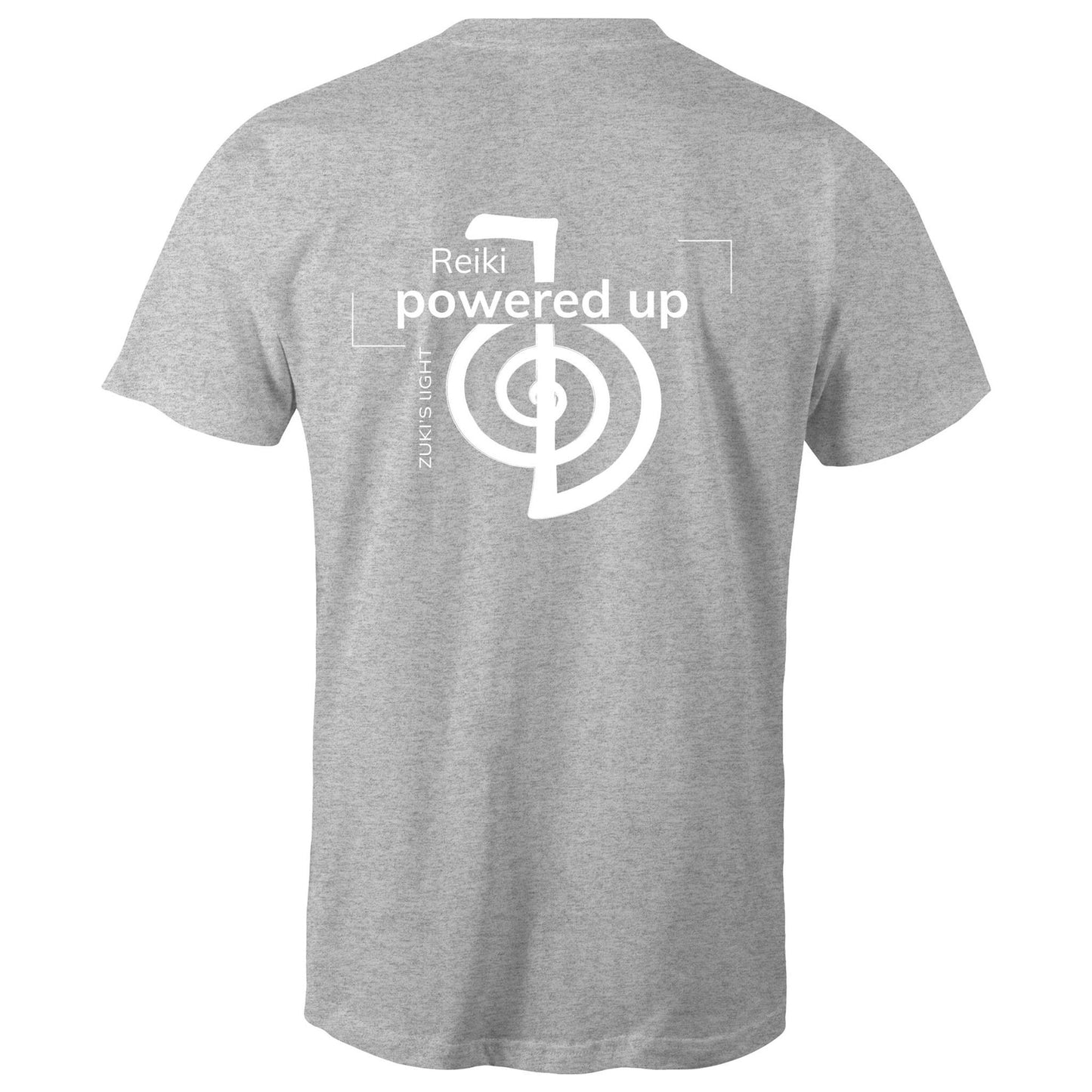 Reiki- Powered Up (back design only) Zuki's Light Branded AS Colour Staple - Mens T-Shirt