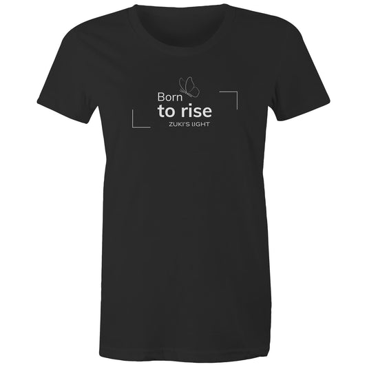 Born to rise Butterfly - Zuki's Light Branded AS Colour - Women's Maple Tee