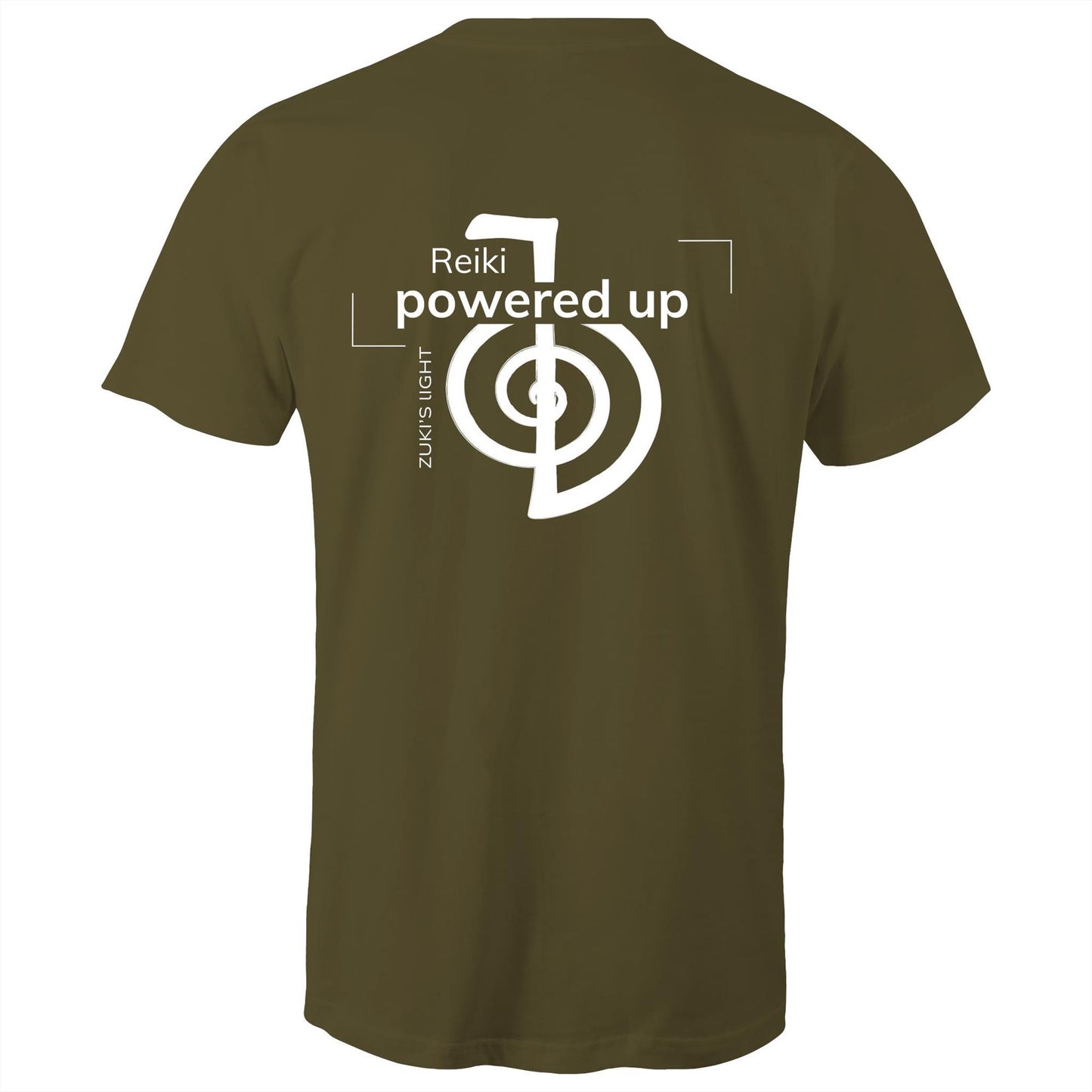 Reiki- Powered Up (back design only) Zuki's Light Branded AS Colour Staple - Mens T-Shirt