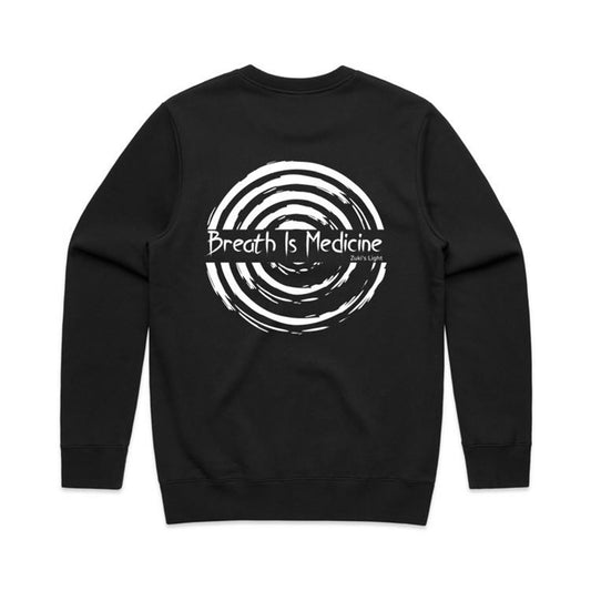 Breath Is Medicine (Back Design Only) AS Colour Stencil Crew Jumper