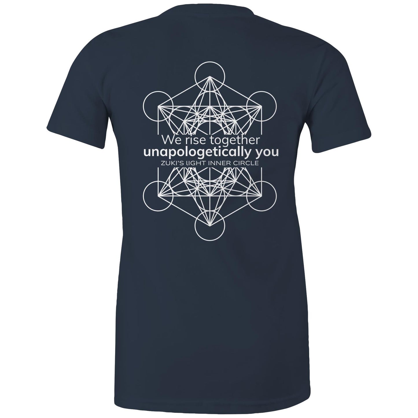 We rise together- Unapologetically you Metatrons Cube- Zuki's Light Inner Circle AS Colour - Women's Maple Tee