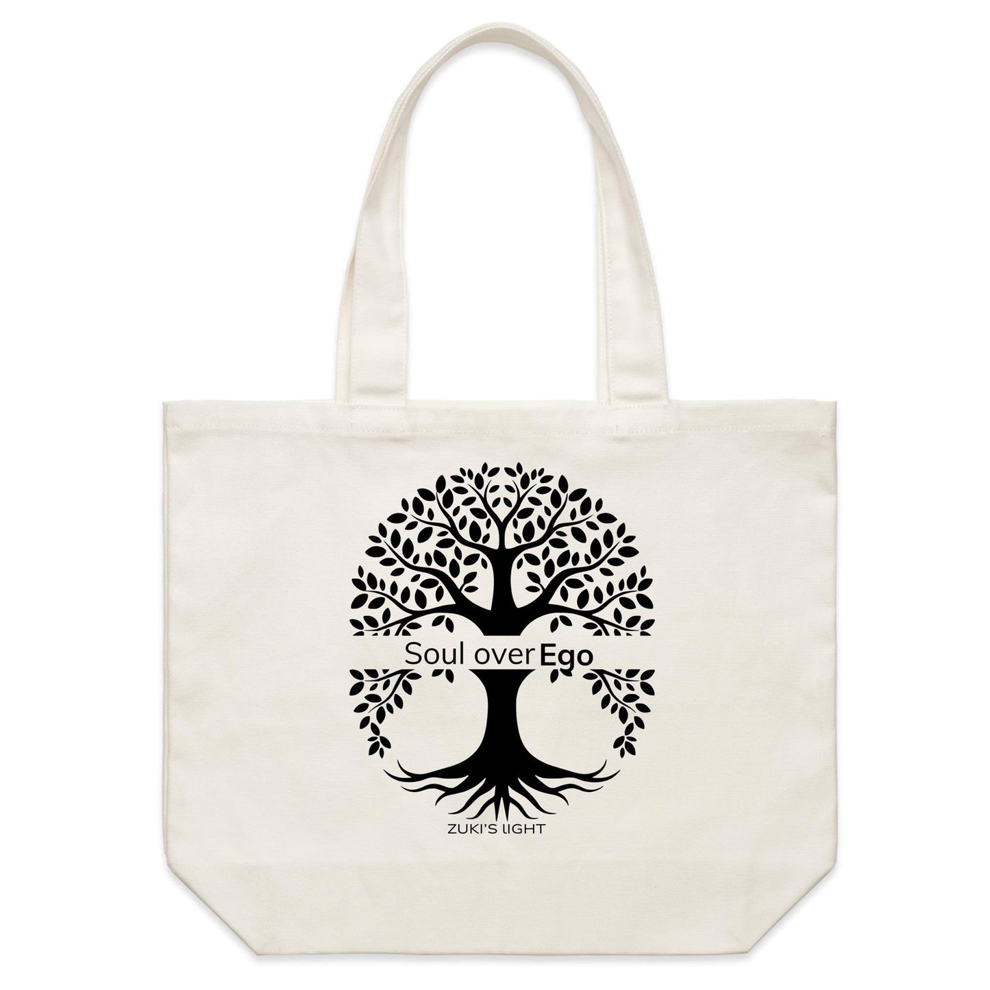 Soul over Ego- Zuki's Light Branded AS Colour - Shoulder Canvas Tote Bag