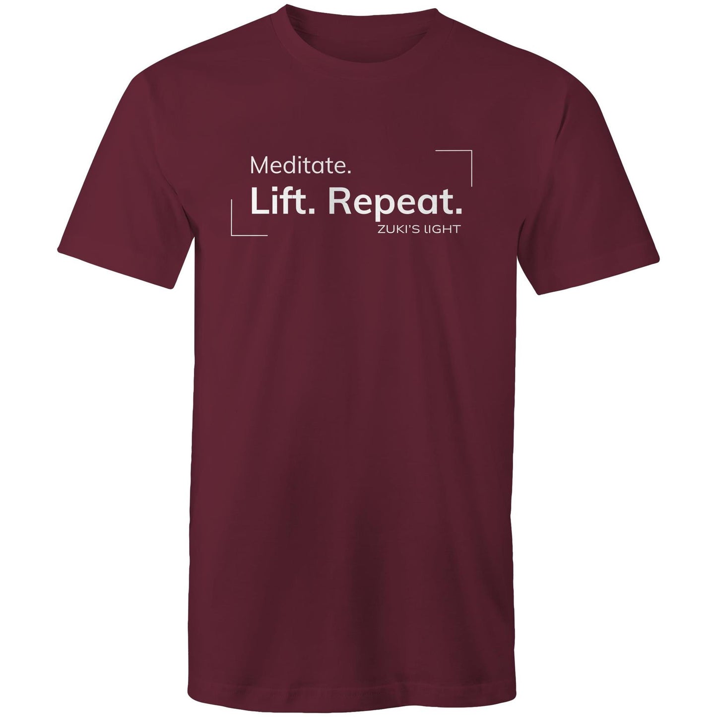 Meditate. Lift. Repeat- Zuki's Light Branded AS Colour Staple - Mens T-Shirt
