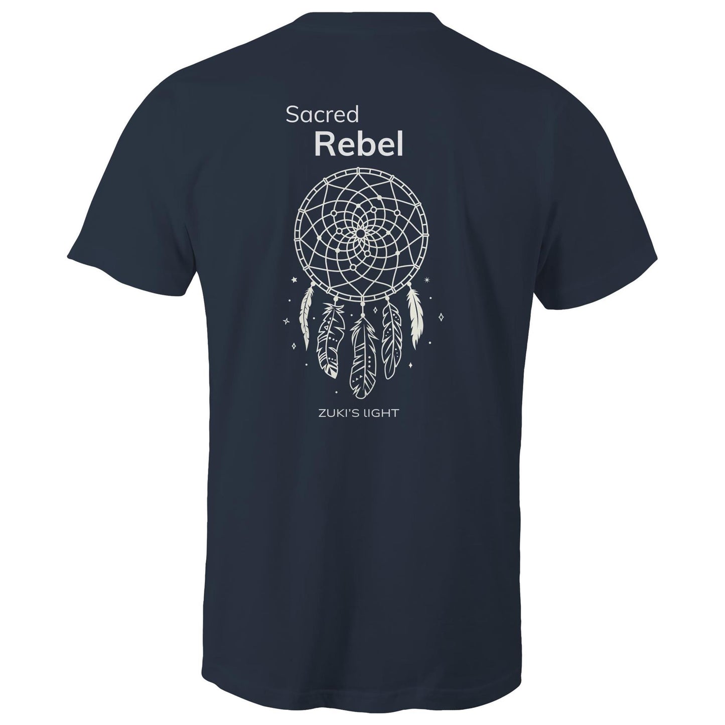 Sacred Rebel (back design only) Zuki's Light Branded AS Colour Staple - Mens T-Shirt