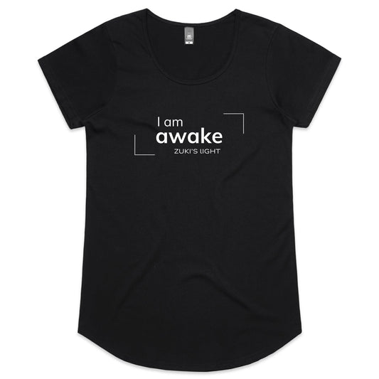 I am awake- Zuki's Light Branded- AS Colour Mali - Womens Scoop Neck T-Shirt