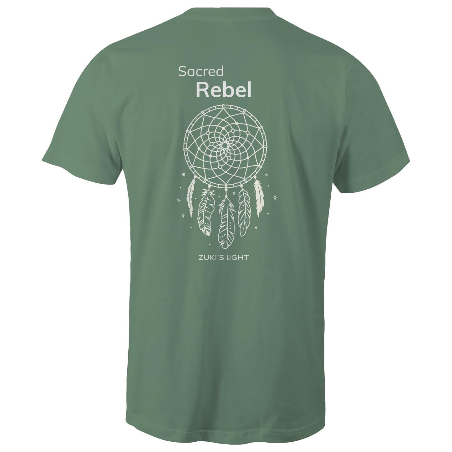 Sacred Rebel (back design only) Zuki's Light Branded AS Colour Staple - Mens T-Shirt