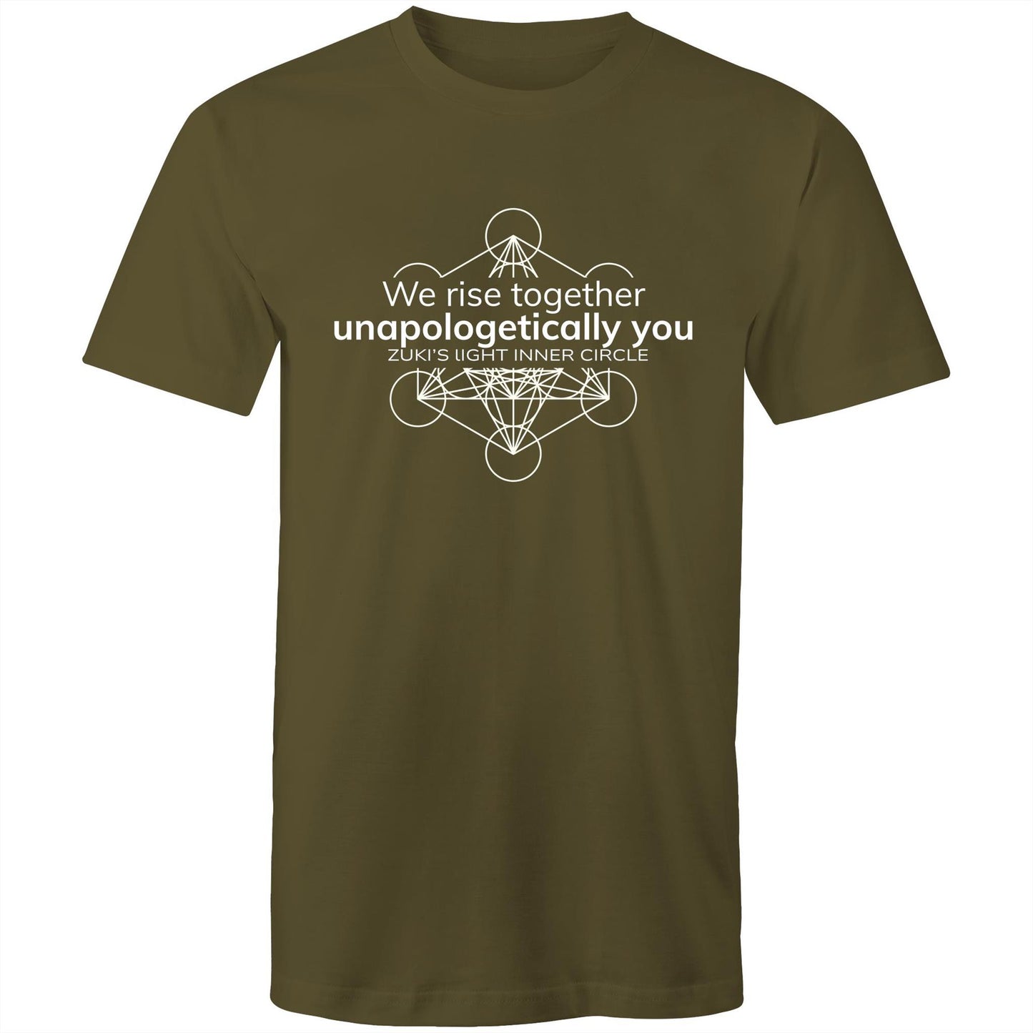 We rise together- Unapologetically you- Zuki's Light Inner Circle- Metatron's Cube- AS Colour Staple - Mens T-Shirt