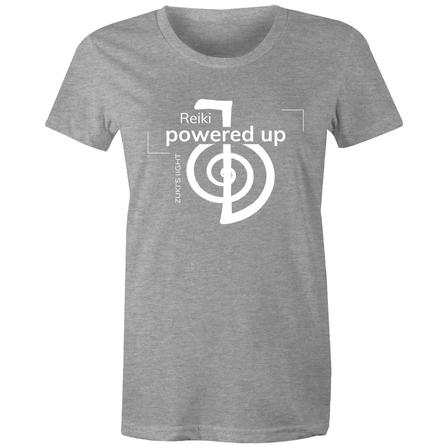 Reiki- Powered Up- Zuki's Light Branded AS Colour - Women's Maple Tee