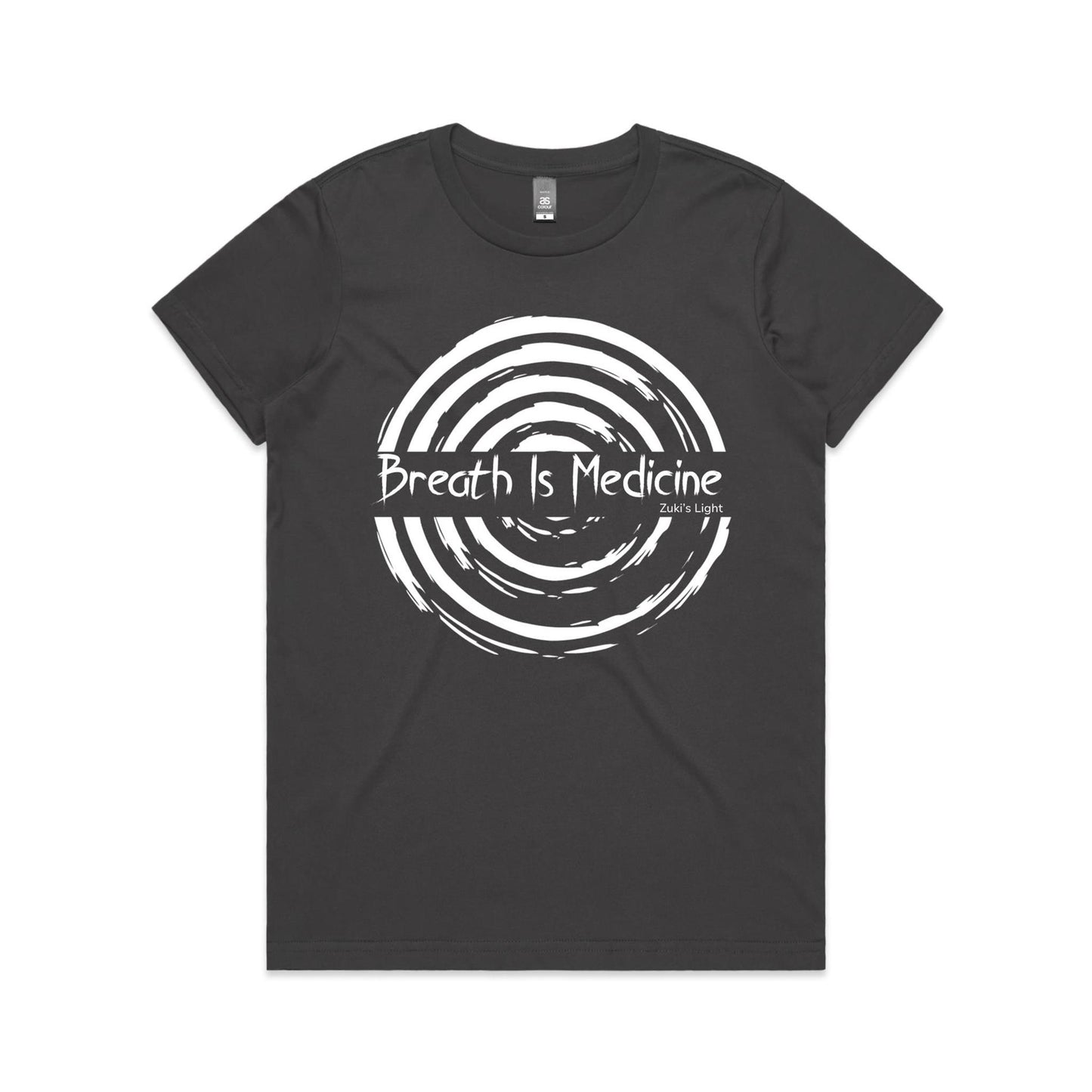 Breath Is Medicine (Front Design Only) AS Colour Women's Maple Tee