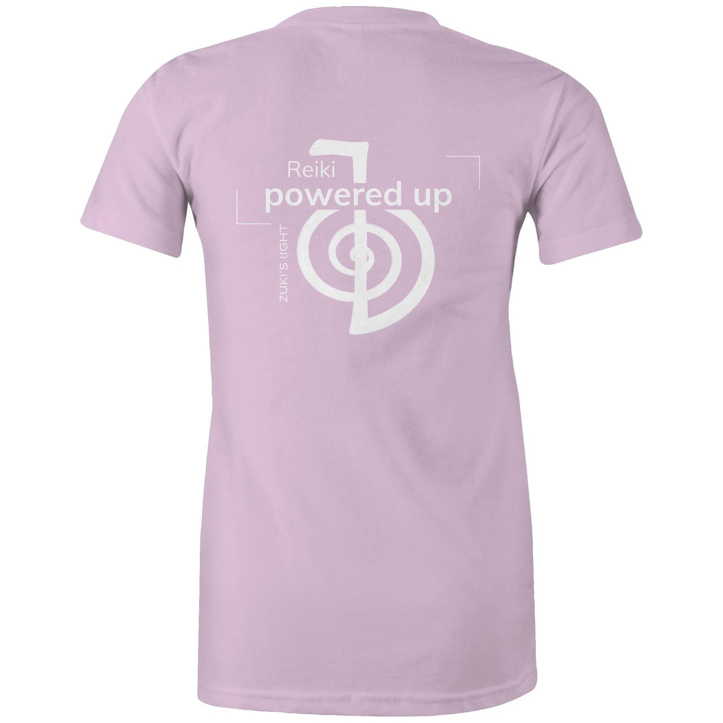 Reiki- Powered Up (back design only) Zuki's Light Branded AS Colour - Women's Maple Tee