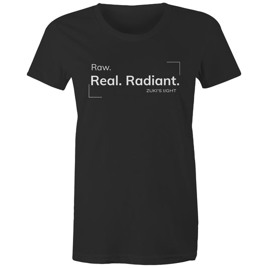 Raw. Real. Radiant - Zuki's Light Branded AS Colour - Women's Maple Tee