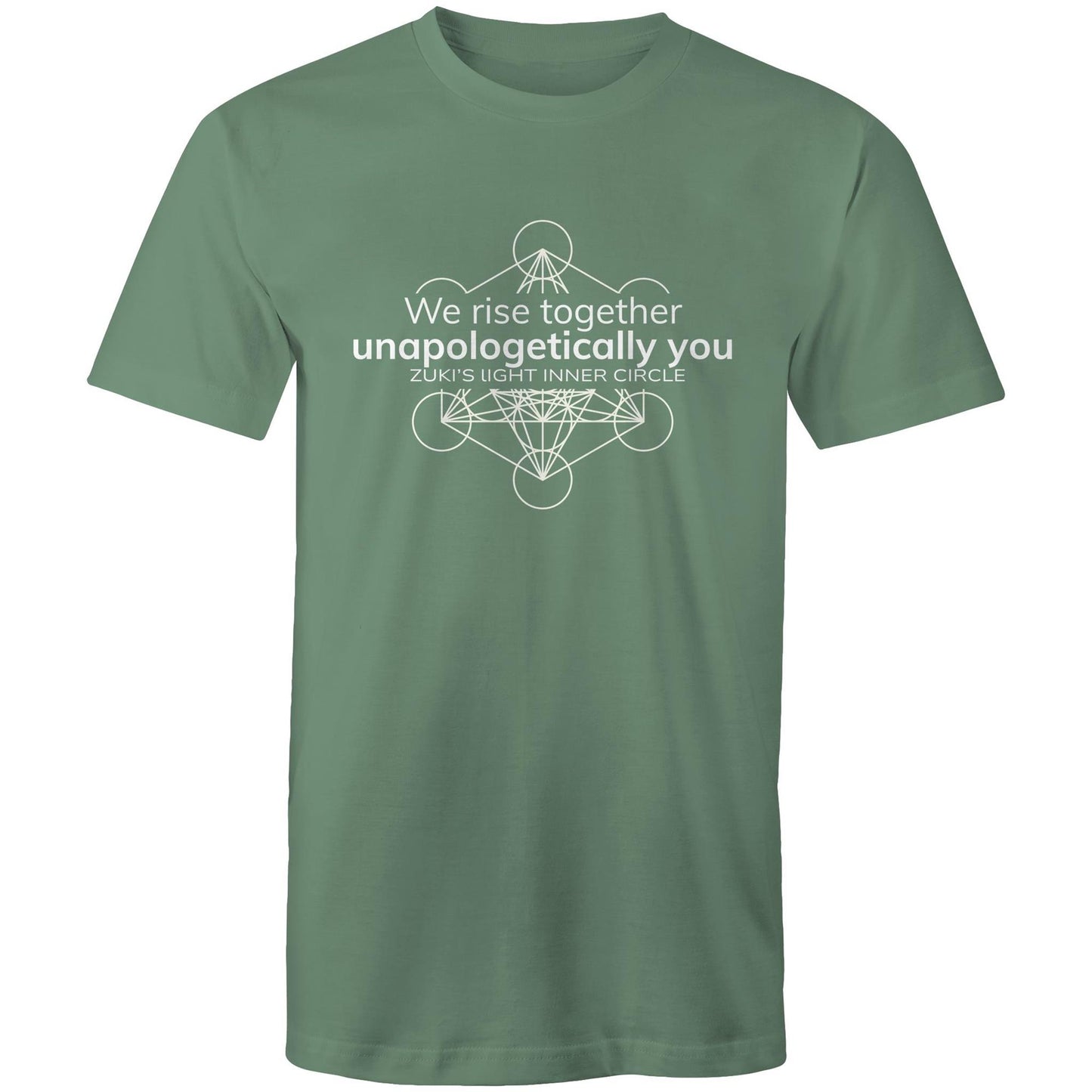 We rise together- Unapologetically you- Zuki's Light Inner Circle- Metatron's Cube- AS Colour Staple - Mens T-Shirt