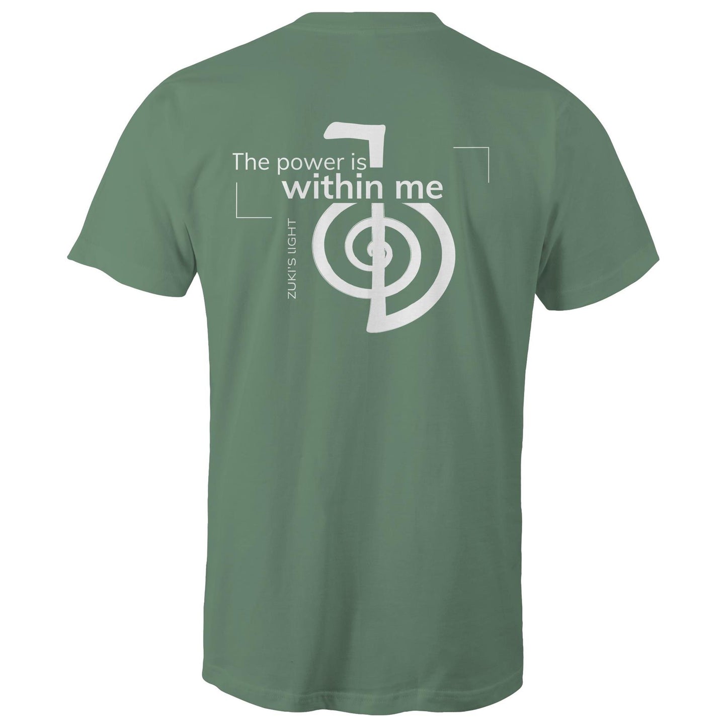 The power is within me - Reiki (back design only) Zuki's Light Branded AS Colour Staple - Mens T-Shirt