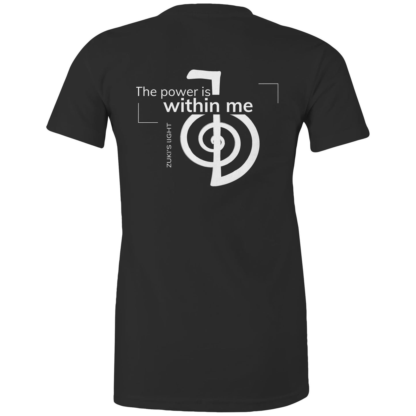 The power is within me- Reiki (back design only) Zuki's Light Branded AS Colour - Women's Maple Tee