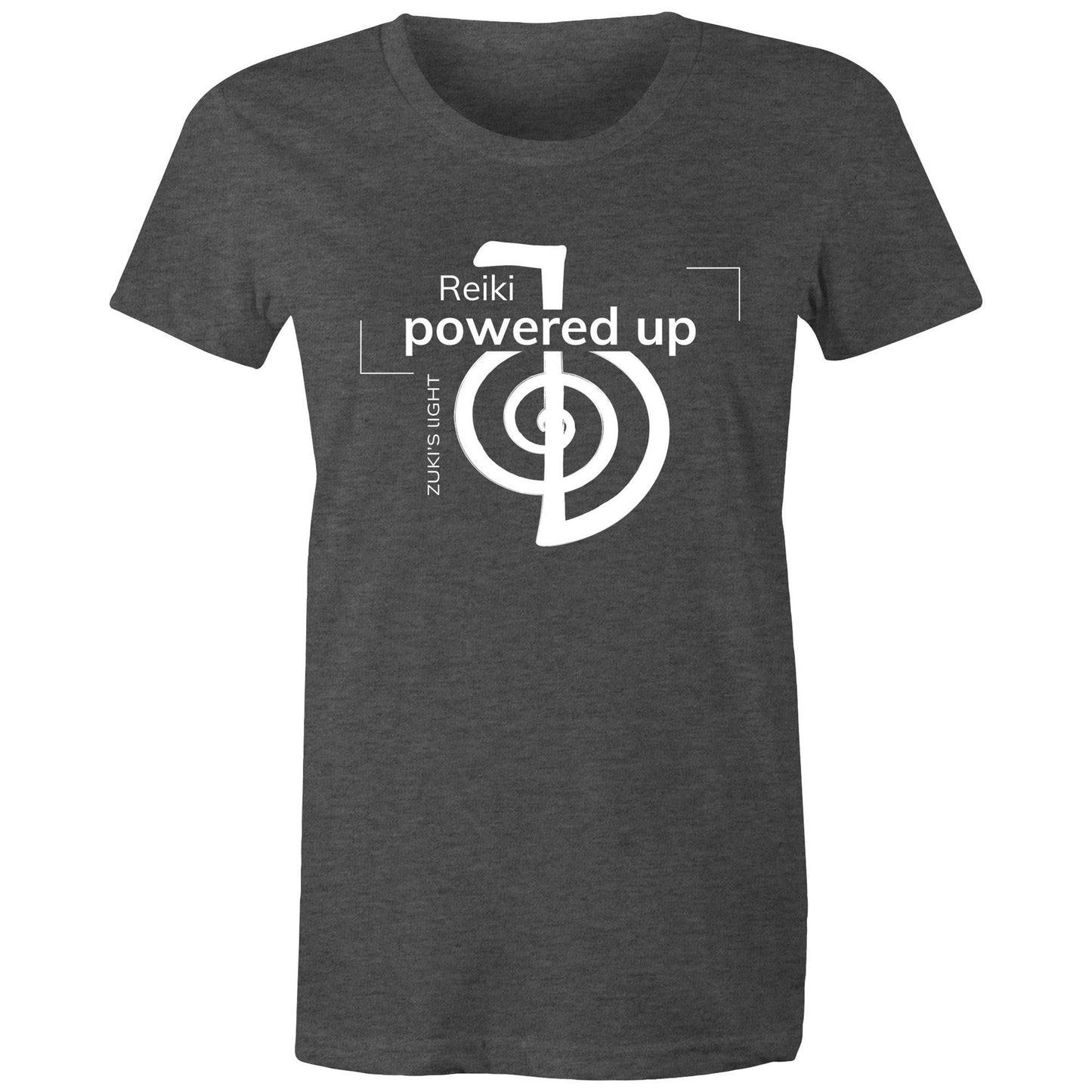 Reiki- Powered Up- Zuki's Light Branded AS Colour - Women's Maple Tee